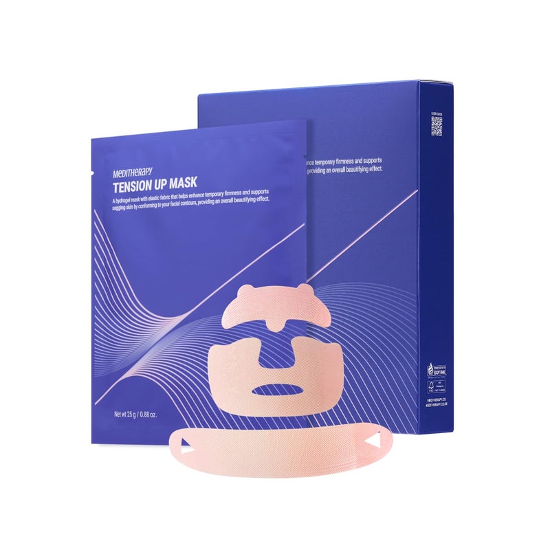 MEDITHERAPY Tension Up Mask 5EA  Korean Collagen Face V Line Lifting Mask  Hydrating Firming  Skin Tightening for Sharp  Sculpted Contour  Matrixyl  Peptide Gel Facial Mask for Youthful Radiance